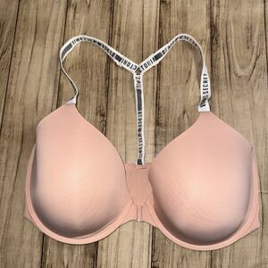 Victoria Secret T-Shirt Lightly Lined Demi Bra 38DDD Front Close Underwire